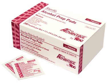 Prep Pads Alcohol ProAdvantage 1.13' x 2.25' Sterile Medium (4000/CS) by Pro Advantage  ID P902045